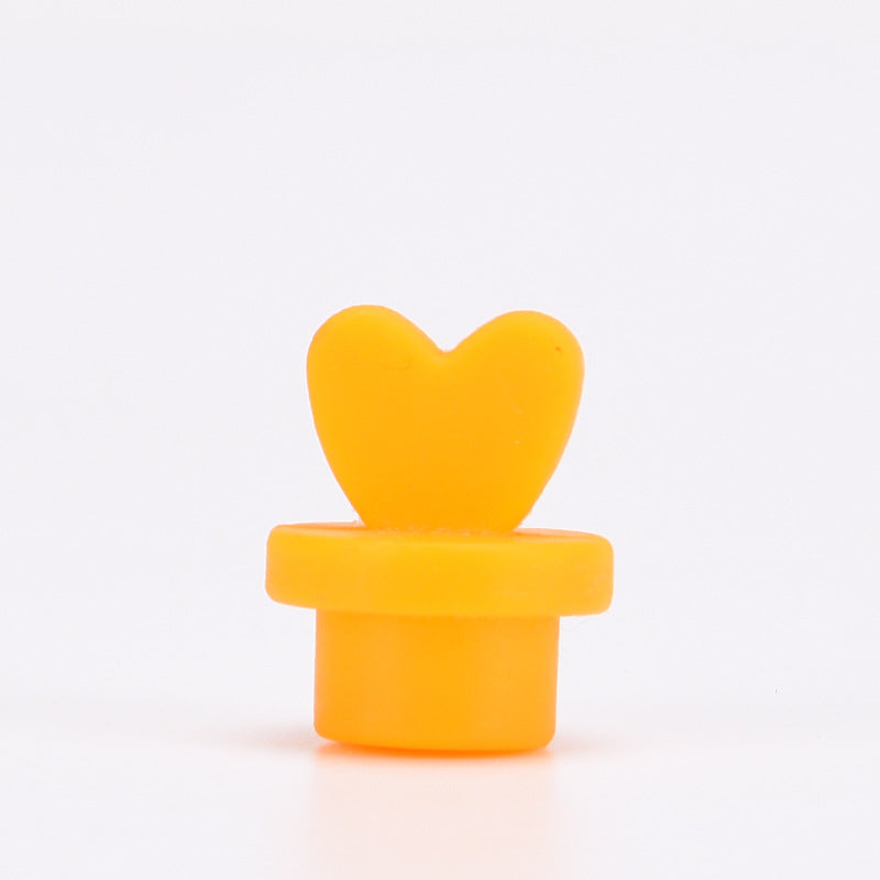 Wholesale Silicone Love Straw Cup Decorative Love Seal Plug